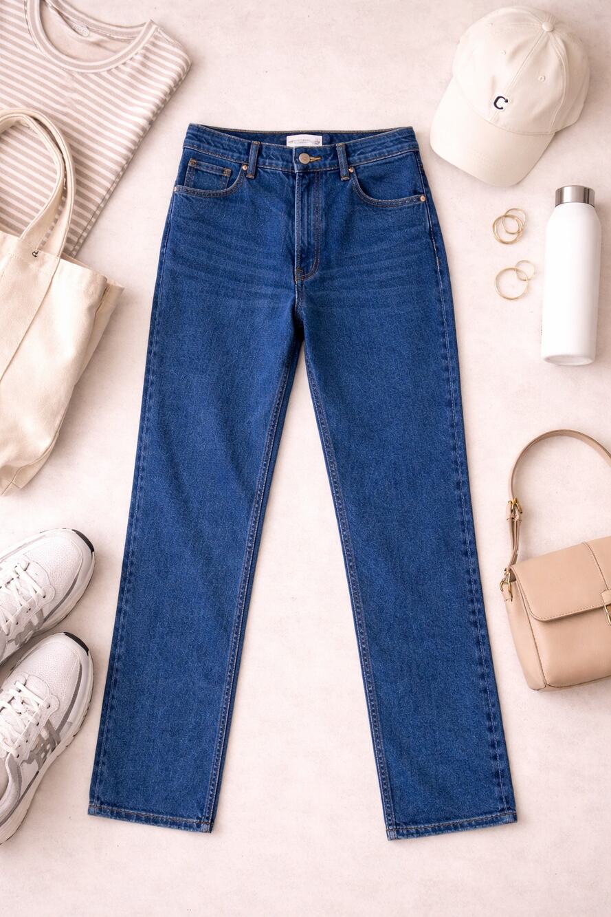 Abercrombie & Fitch Women's The 90s Straight Ultra High Rise Jeans Blue SZ 30/10
